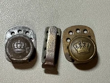🇩🇪 WWI German M1910 Belt-Hook Buttons — Set of 3 Original Imperial Tabs