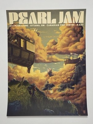 Pearl Jam Poster Ottawa Ontario 9/3/22 Official Silkscreen Show