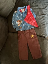 Disney Baby Toy Story Woody Sheriff Outfit Sz 9-12 Mo