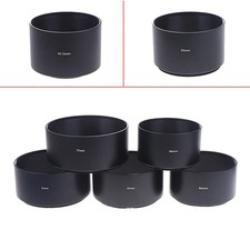 Universal Long Metal Lens Hood 40.5-77mm Camera Sunshade Screw-In Black Shade