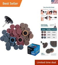 46PCS 2 Inch Surface Conditioning Discs Set in Aluminum Oxide with Quick Chan...