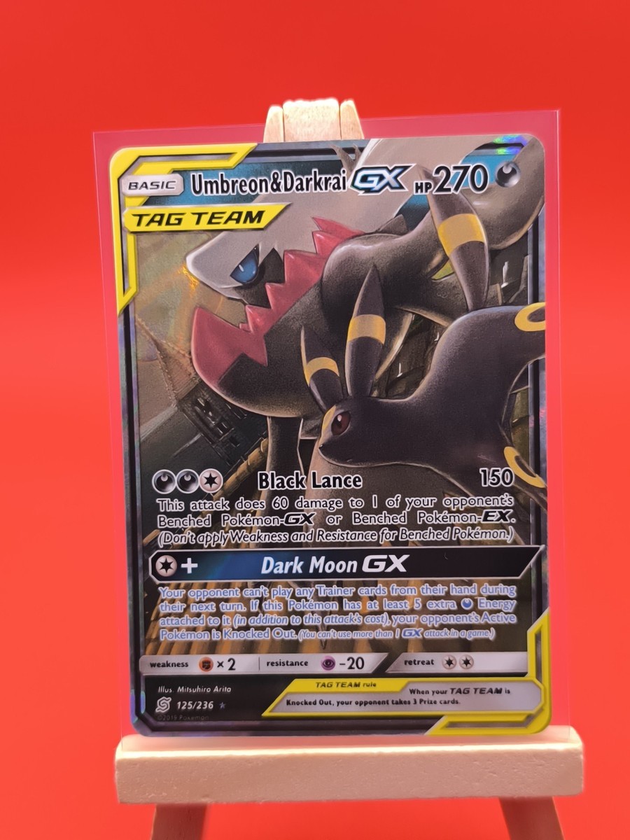 Umbreon & Darkrai GX 125/236 Unified Minds Ultra Rare Holo Pokemon