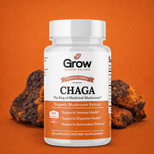 Organic chaga mushroom extract, 14:1 - 14,000mg Per Serving. MEDICAL MUSHROOM