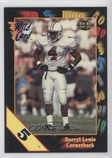 1991 Wild Card Draft 5 Stripe Darryll Lewis Darryl Lewis #30 Rookie RC f7f. rookie card picture