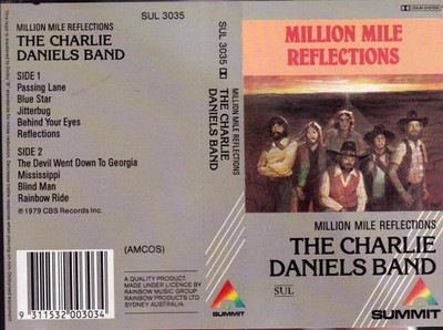 THE CHARLIE DANIELS BAND Million Mile Reflections  - Cassette - Tape   SirH70