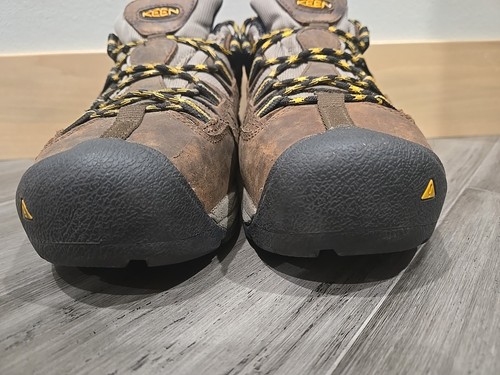 Keen Detroit XT Shoes Womens Size 8W Steel Toe Brown & Yellow Utility Key-Tech - Picture 2 of 15