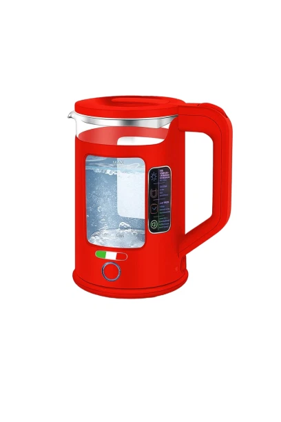 Vintage 4 Slice Toaster & 1.7L Glass Kettle Set Modern Stylish Combo - Red - image 2 of 4