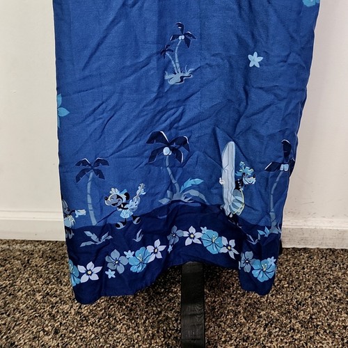 Vintage Disney Store Womens XXL Maxi Dress Sleeveless Blue Hawaiian Surf Beach - Picture 3 of 7