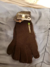 New Guinness Official Merchandise Beer Brown Knit Gloves Vintage