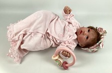 Reborn Doll Baby Girl Cloth Soft Vinyl Rooted Painted Beautifully 19 Newborn