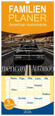 Familienplaner 2026 - American Automobile mit 5 Spalten (Wandkalender, 21 x...