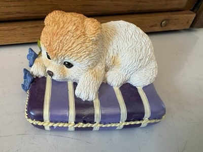 Hamilton Collection Love Never Forgets Pomeranian Figurine Pretty In Purple