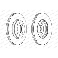 Ferodo 2X Bremsscheibe Vorne Ø256 Mm BelüFtet FüR Hyundai I20 Gb 1.2 Accent Iv