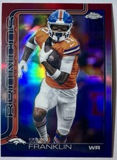 2025 Topps Chrome Troy Franklin #91 Red White & Blue Refractor
