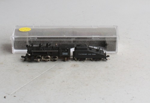 Locomotora de vapor Minitrix 2919 escala N Baltimore y Ohio 0-6-0 y licitadora LN/caja | Condition: Used