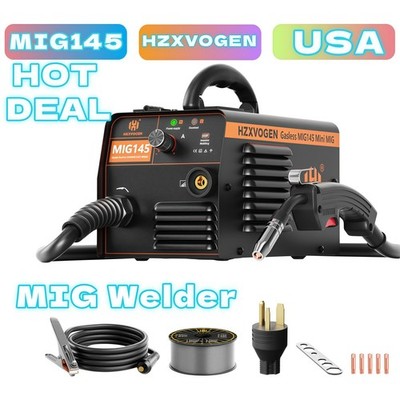 Portable Gasless Mini MIG Welder 145A ARC Welding Machine for DIY Works 110&220V