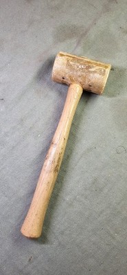 Vintage Natural Rawhide Mallet For Woodworking 2'' Face