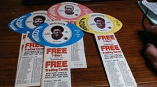 Tarjetas coleccionables de fútbol americano Pepsi Cola 1976 discos parciales 35/4 jugadores Metcalf,++