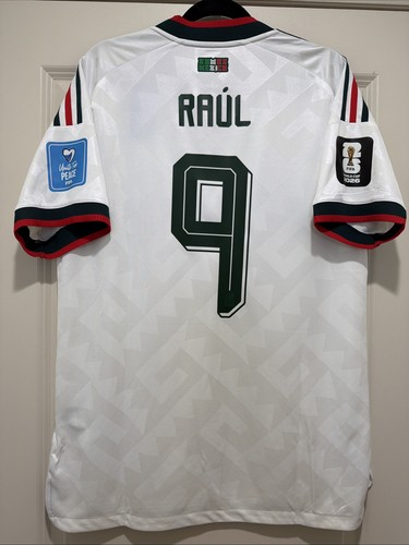 DETAIL Raul Jimenez #9 Mens LARGE Mexico Away Jersey AUTHENTIC Vs Czechia Match