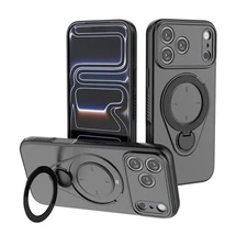For iPhone 17 Pro Max 16 Plus Air Rugged Mag Safe Case with Rotating Ring Stand