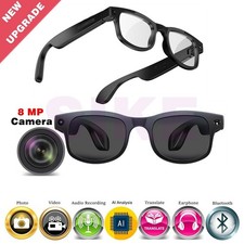 AI Smart Glasses With Camera 8MP 1080P HD Video Recording Translation Eyewear