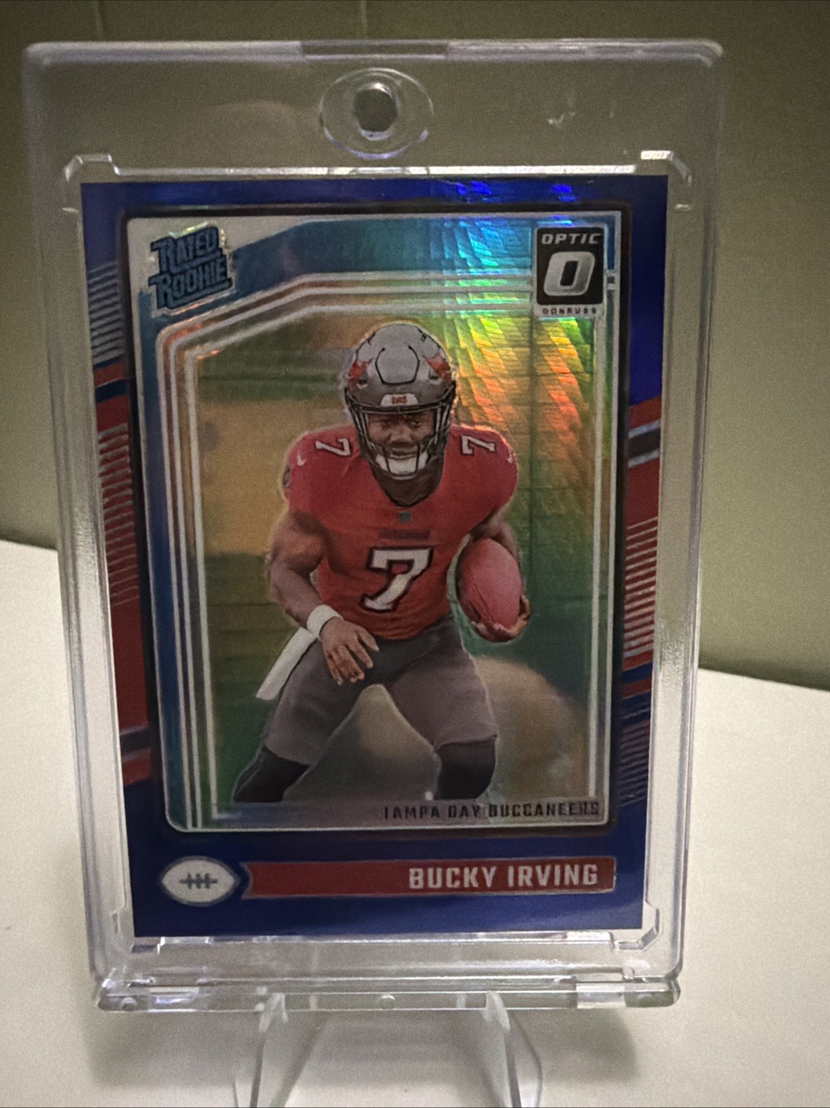 2024 Panini Donruss Optic - Rated Rookie Bucky Irving #216 Blue Hyper Prizm (RC)