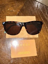 Gucci GG 3671/S Square Tortoise Shell Brown Tinted Sunglasses 145mm