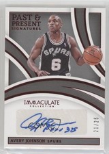 2021-22 Immaculate Past and Present Signatures Red 21/25 Avery Johnson Auto 9l4