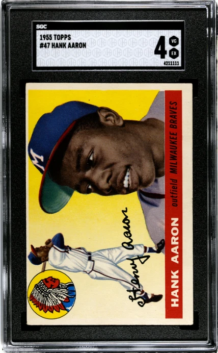 Hank Aaron 1955 Season Baseball Sports Trading Cards & Accessories