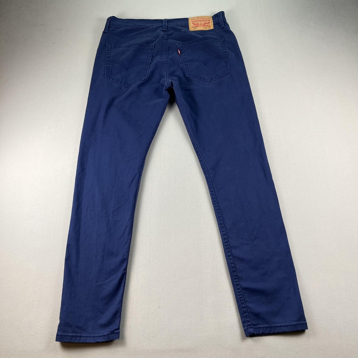 Levis 512 Pants Mens 32x32 Blue Chino Slim Taper Fit Leg Red Tab