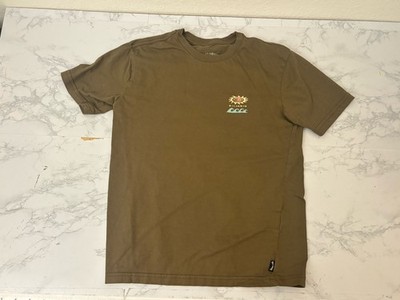 Billabong Shark Premium Short Sleeve Cotton T-Shirt Boys 10 Brown Sun A2