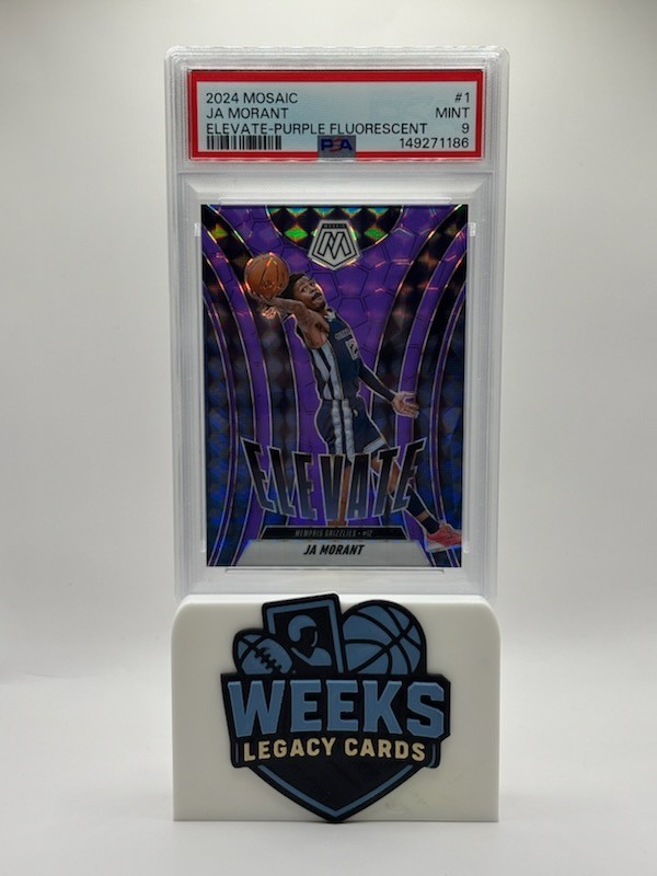 2024-25 Panini Mosaic Ja Morant Elevate Purple Fluorescent /175 Grizzlies