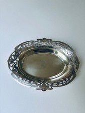 Antike Silberschale 800 Silber Durchbrucharbeit Wappen Krone Jugendstil Schale