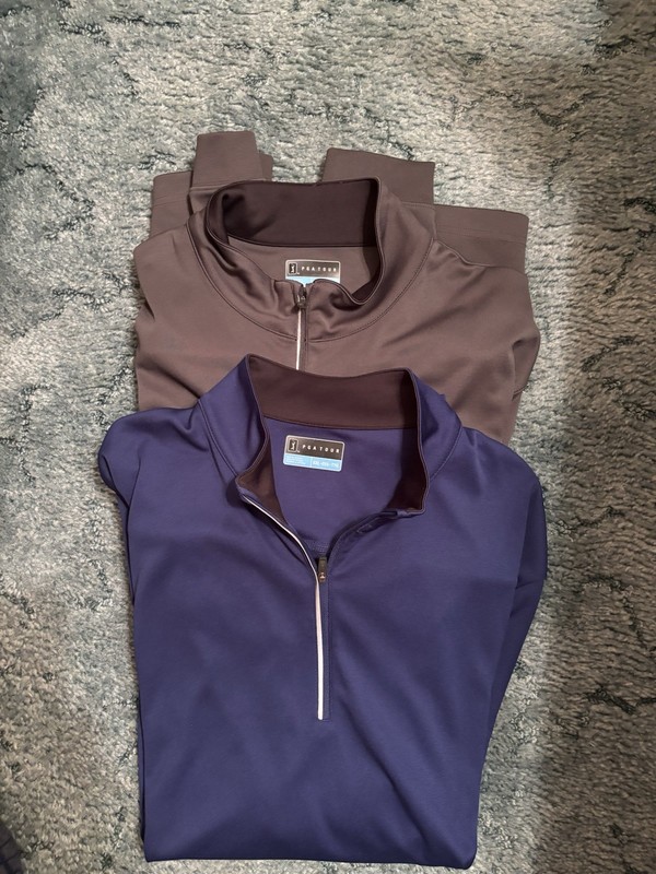 Men’s PGA TOUR 1/4 Zip Xxl Grey And Navy Used