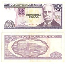 🇨🇺 Carribean Island 50 Pesos Banknote Currency Paper Money Garcia Iniguez P123