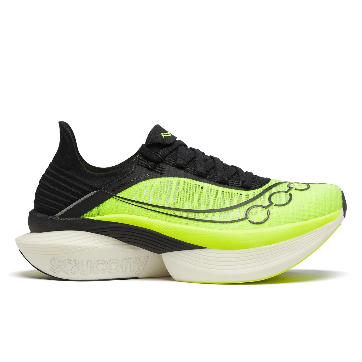 Mens NEW Saucony Endorphin Elite 2- All Sizes - Citron / Black