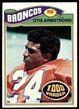1977 Topps Football Otis Armstrong . Denver Broncos #285