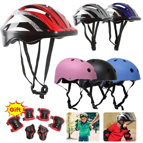 7pcs Kids Bike Helmet & Pads Set - Shock-Absorbing Safety Gear for Boys & Girls