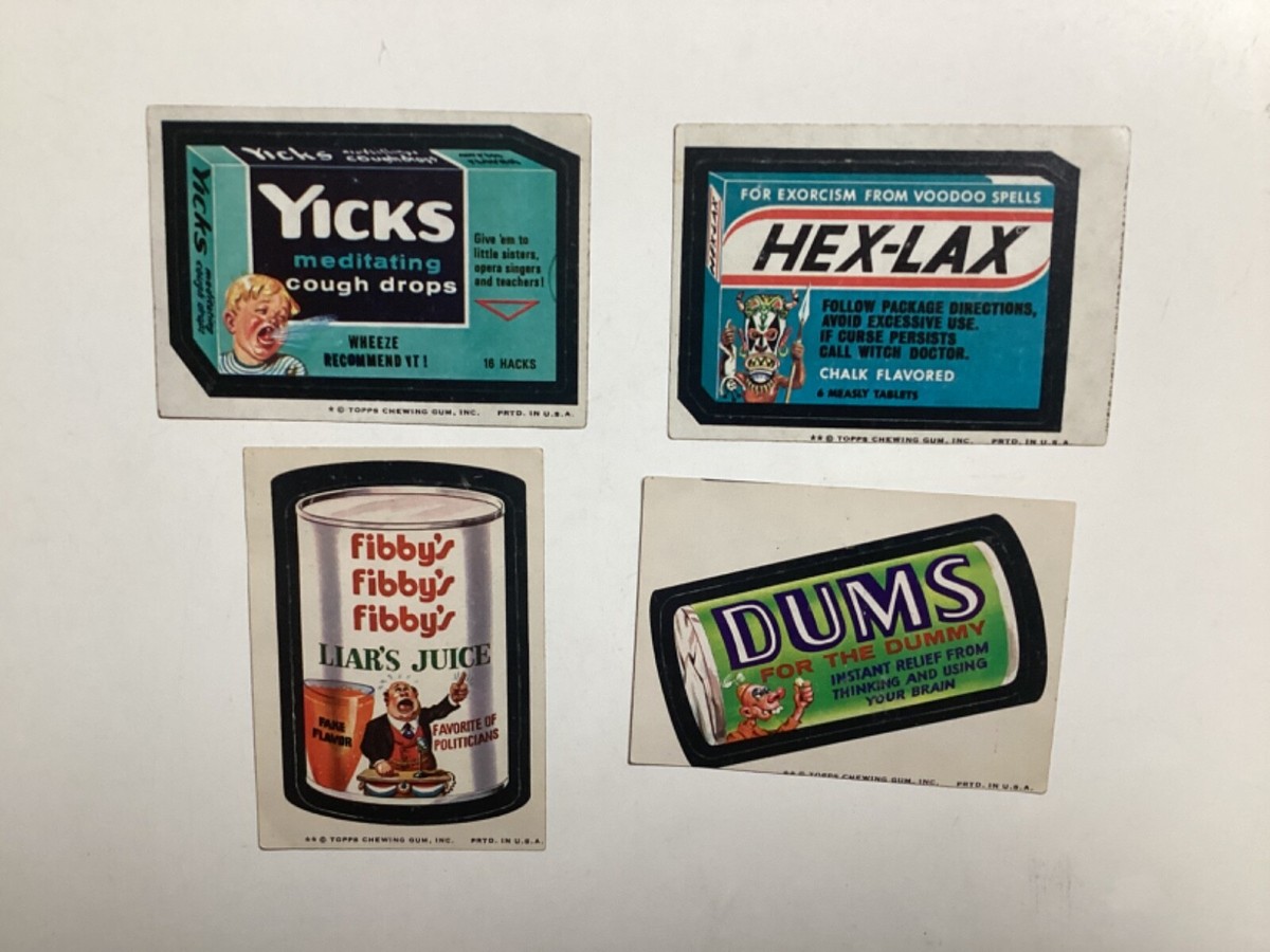 1973 Topps Wacky Packages Stickers Series 4th 8 7th Yicks Hex-Lax
