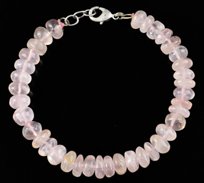 165,00 kt Erdabbau Rosa Rosenquarz Unbehandelt Runde Form Perlen Armband
