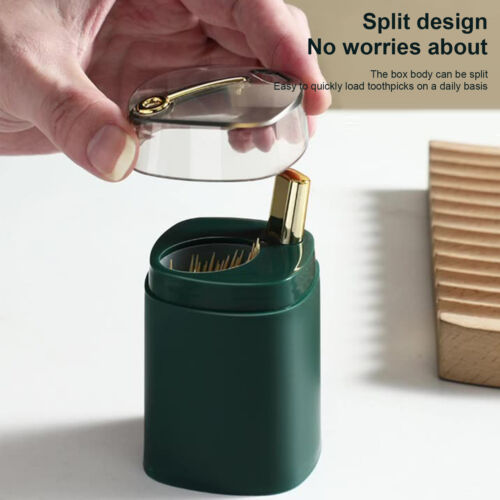 Pop Up Automatic Toothpick Dispenser Storage Box Toothpick Canister Holder - Picture 7 of 15