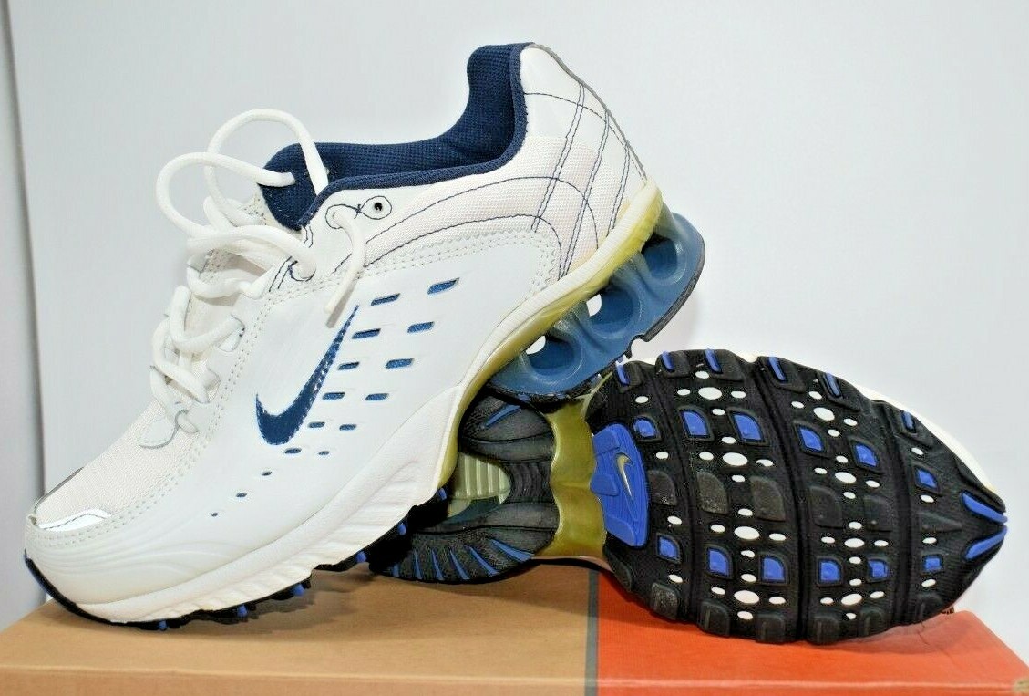 New Vintage Nike Impax Run (GS) White/Navy Blue/Silver Kids Size