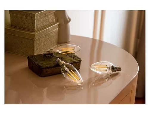 40-Watt Equiv. B11 Dimmable E12 Candelabra Clear Vintage Bulb Daylight (6-Pack) - Picture 2 of 2