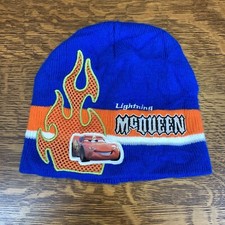 Nice Youth Size Vintage Lightning McQueen Beanie Hat/Cap from Cars Movie 2006