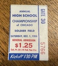 1956 Ticket Stub Chicago High School Football Championship At Soldier Field