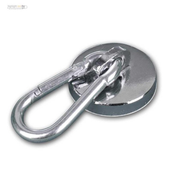 Magnethaken Ø28Mm, Magnet Mit Karabiner Haken, Neodym Rundmagnet Karabinerhaken-image