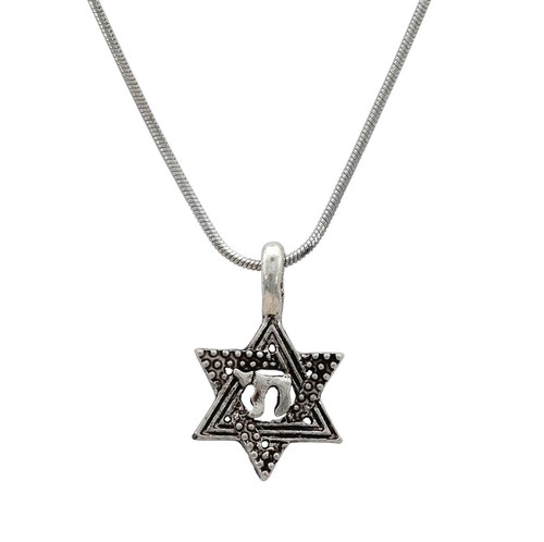 Jewish Star of David Chai magen Lucky charm Necklace Judaica holyland soul gift - Picture 5 of 6
