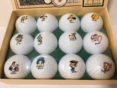 ヴィンテージディズニーゴルフボール / Disney Dozen Golf Balls Disney DOZEN 12 Character Golf Ball Set 12 Pieces Mickey, etc. w
