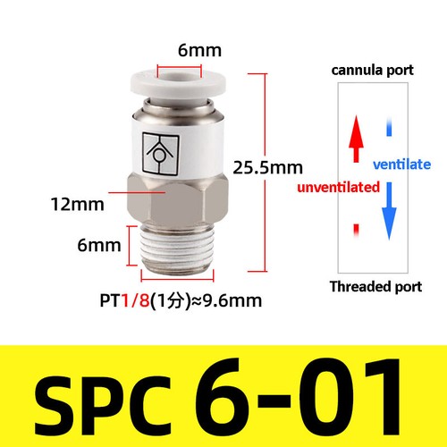 Pneumatic Check Valve Non Return Valves Male Thread Metric Push In Fittings - Picture 9 of 24