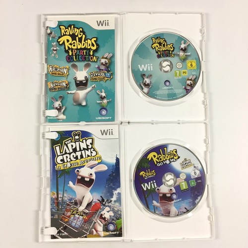 Lot 4 Jeu Wii / Rayman Contre Les Lapins Cretins 1 + 2 + TV Party + Aventure - Imagen 3 de 3
